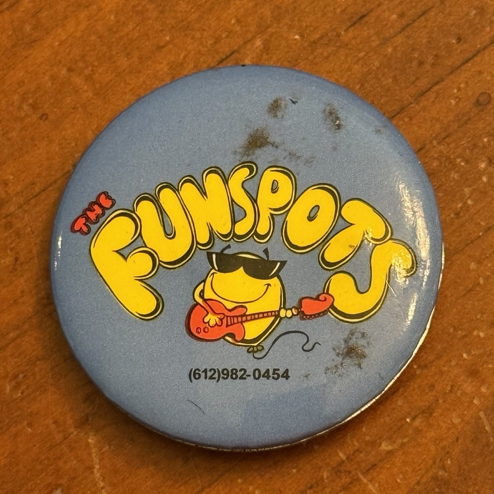 The Funspots Vintage Pinback Button Pin Round Circle Music